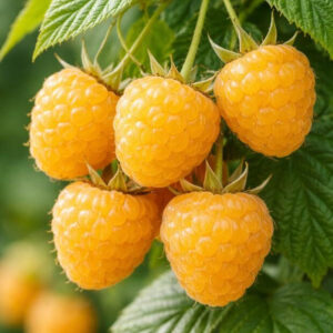 Folytontermő sárga málna (Rubus idaeus ‘Fallgold’)