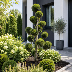 Pom-pon arany leylandi ciprus (Cupressocyparis leylandii ‘Castlewellan Gold’)